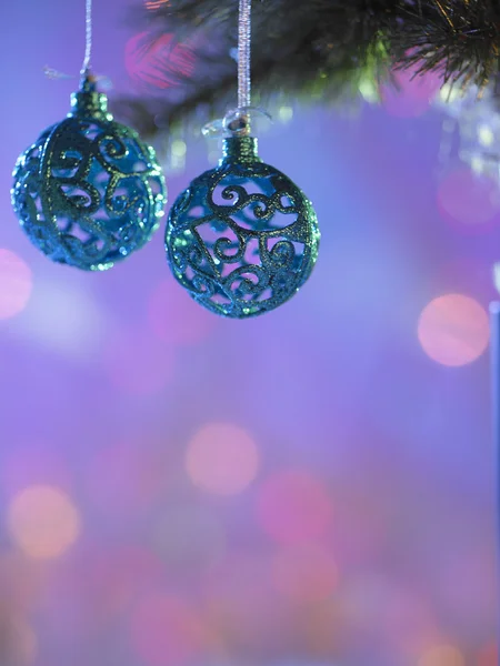 Vista de cerca de hermosas decoraciones de Navidad — Foto de Stock