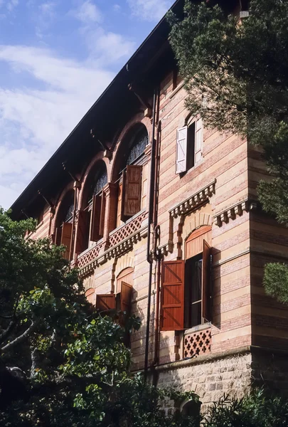 Italia, Toscana, Isola d'Elba, facciata della casa Napoleone Bonaparte - FILM SCAN — Foto Stock