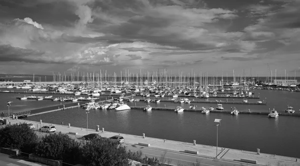 Italy, Sicily, Mediterranean sea, Marina di Ragusa; 13 March 2016, boats and luxury yachts in the marina - EDITORIAL — Stock Photo, Image