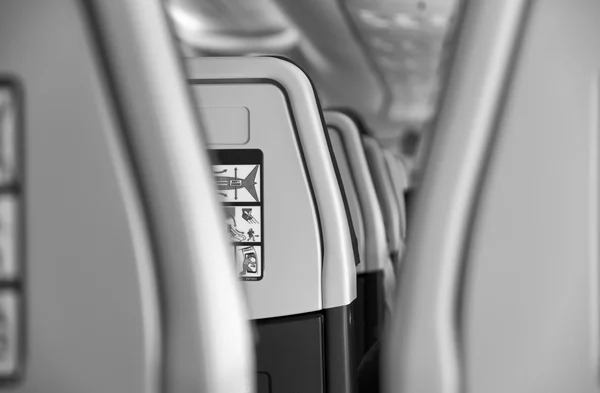 Italy, airplane cabin, seats line — Stock Photo, Image