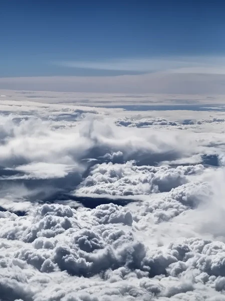 Vista aérea das nuvens no céu — Fotografia de Stock