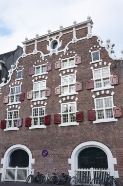 Hollanda, Amsterdam, eski taş ev şehir merkezinde