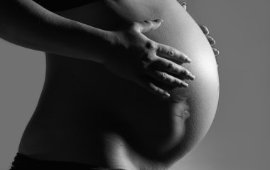 Hamile bir kadının portresi.