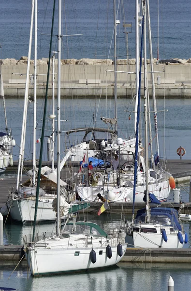 Italy, Sicily, Mediterranean sea, Marina di Ragusa; 31 May 2016, luxury yachts in the port - EDITORIAL — Stock Photo, Image