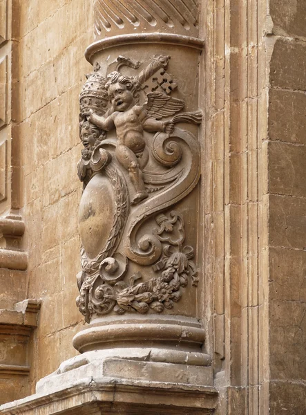 İtalya, Sicilya, Modica (Ragusa eyaletinde), St. Peter's Cathedral (18. yüzyıl a.C.), Barok cephesi — Stok fotoğraf