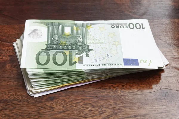 Billets en euros, argent — Photo