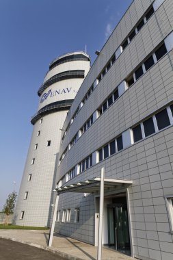 İtalya, Venedik; 14 Eylül 2011, Havaalanı uçuş kontrol kulesi - editoryal görünümünü