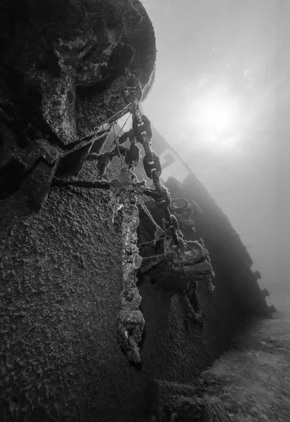 Włochy, Morze Śródziemne, zatopionego wraku - Film skanowania — Zdjęcie stockowe