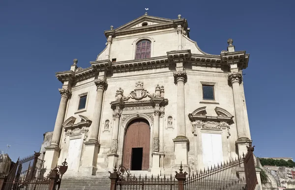 Włochy, Sycylia, Ragusa Ibla, elewacji w czyśćcu dusze barokowy kościół (Chiesa delle Anime Sante Del Purgatorio), 1757 przem., — Zdjęcie stockowe