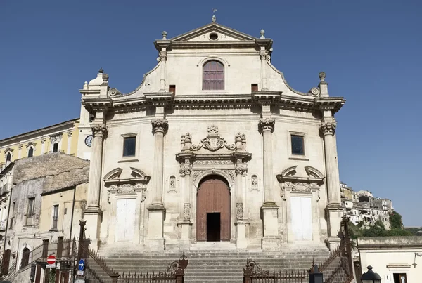 Italia, Sicilia, Ragusa Ibla, Purgatorio Saint Souls Fachada de la iglesia barroca (Chiesa delle Anime Sante Del Purgatorio), 1757 a.C. ., — Foto de Stock