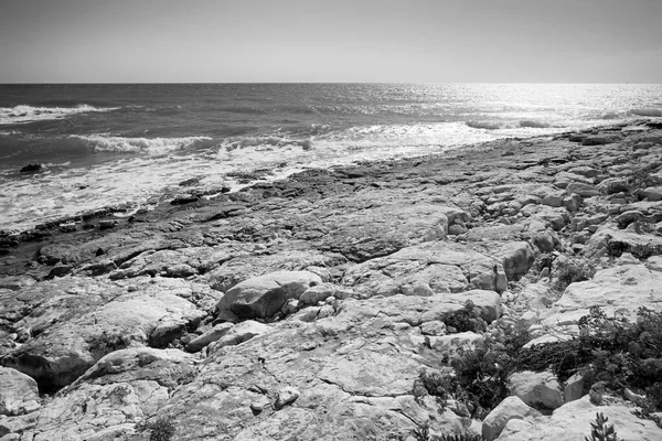 Italia Sicilia Mar Mediterráneo Sampieri Provincia Ragusa Vista Costa Rocosa —  Fotos de Stock