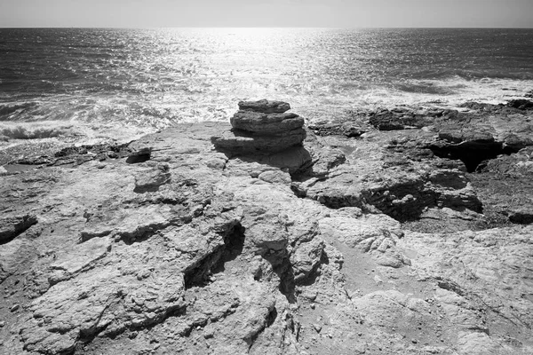 Italia Sicilia Mar Mediterráneo Sampieri Provincia Ragusa Vista Costa Rocosa —  Fotos de Stock