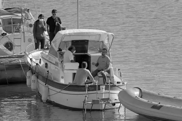 Italien Sizilien Mittelmeer Marina Ragusa Provinz Ragusa Oktober 2020 Menschen — Stockfoto