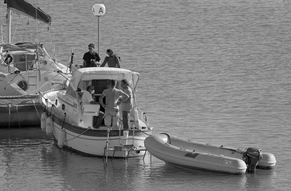 Italien Sizilien Mittelmeer Marina Ragusa Provinz Ragusa Oktober 2020 Menschen — Stockfoto