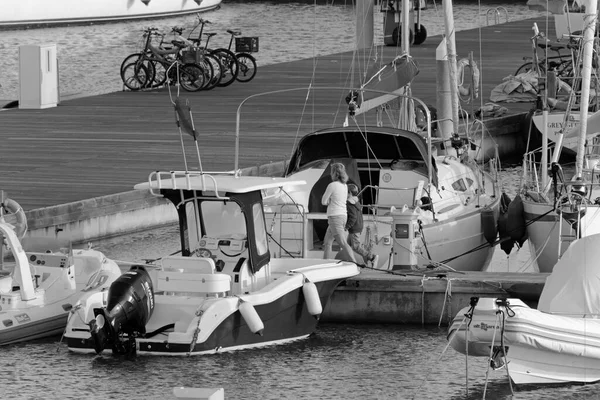 Italie Sicile Méditerranée Marina Ragusa Province Raguse Octobre 2020 Personnes — Photo