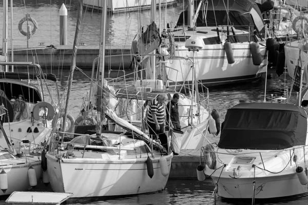 Talya Sicilya Akdeniz Marina Ragusa Ragusa Eyaleti Ekim 2020 Limandaki — Stok fotoğraf