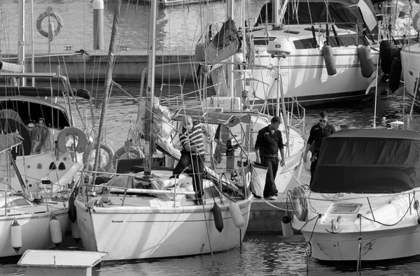 Italien Sicilien Medelhavet Marina Ragusa Ragusaprovinsen Oktober 2020 Människor Och — Stockfoto