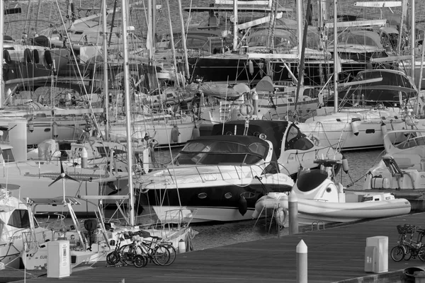 Italia Sicilia Mediterraneo Marina Ragusa Provincia Ragusa Ottobre 2020 Yacht — Foto Stock