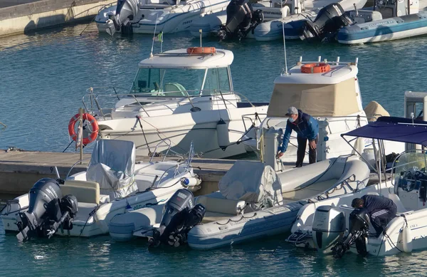 Italien Sizilien Mittelmeer Marina Ragusa Provinz Ragusa Oktober 2020 Menschen — Stockfoto