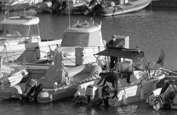 Italien Sizilien Mittelmeer Marina Ragusa Provinz Ragusa Oktober 2020 Menschen — Stockfoto