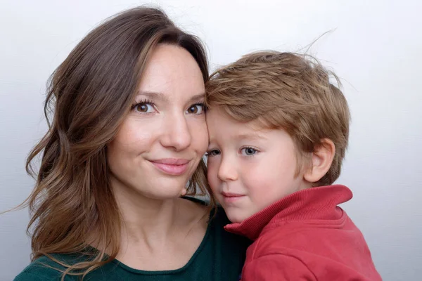 Italie Sicile Portrait Une Mère Avec Son Fils Ans — Photo