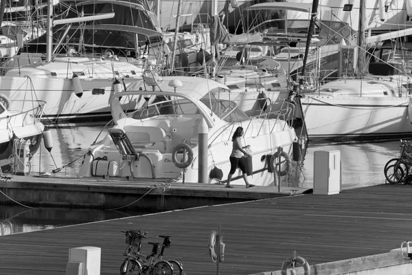 Italien Sicilien Medelhavet Marina Ragusa Ragusaprovinsen November 2020 Människor Och — Stockfoto