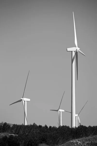 Italie Sicile Catane Province Campagne Éoliennes — Photo