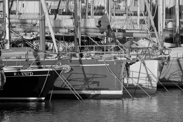 Italien Sizilien Mittelmeer Marina Ragusa Provinz Ragusa November 2020 Luxusyachten — Stockfoto