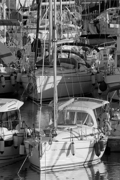 Italie Sicile Méditerranée Marina Ragusa Province Raguse Novembre 2020 Yachts — Photo