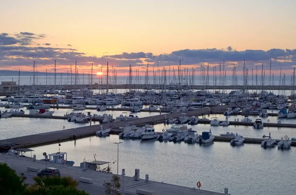 Italy Sicily Mediterranean Sea Marina Ragusa Ragusa Province Motor Boats — Stock Photo, Image