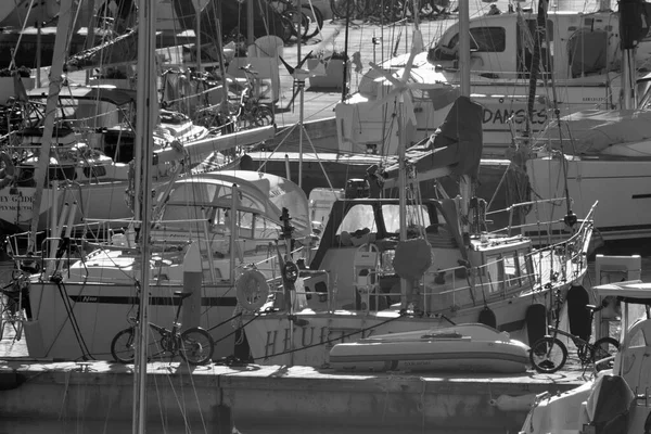 Italien Sizilien Mittelmeer Marina Ragusa Provinz Ragusa November 2020 Segelboote — Stockfoto