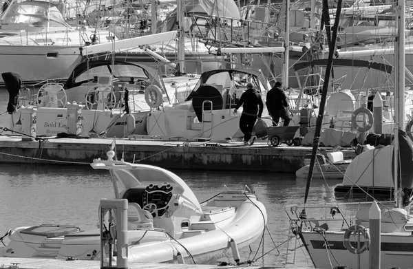 Italien Sicilien Medelhavet Marina Ragusa Ragusaprovinsen December 2020 Människor Och — Stockfoto