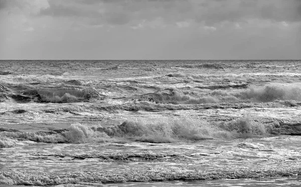 Italia Sicilia Sicilia Canale Mare Mediterraneo Mosso Una Giornata Tempestosa — Foto Stock