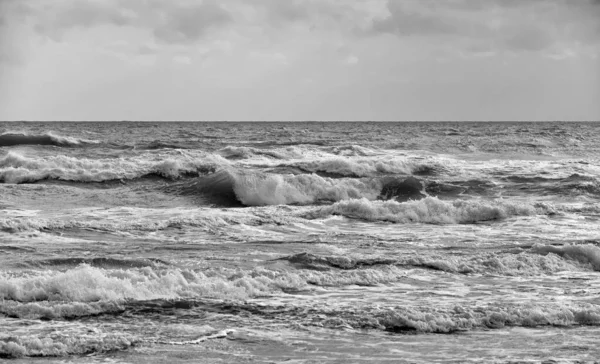 Italy Sicily Sicily Channel Rough Mediterranean Sea Stormy Day — Stock Photo, Image