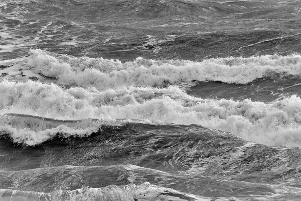 Italia Sicilia Canale Mare Mediterraneo Mosso Inverno — Foto Stock