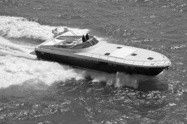 Italy Meditarranean Sea Aerial View People Luxury Yacht — Stock Photo, Image