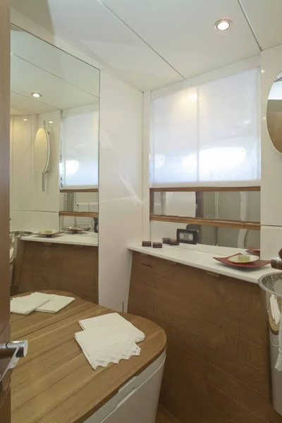 Italie Fiumicino Rome Yacht Luxe Mètres Salle Bain Des Invités — Photo