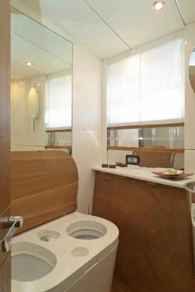 Italie Fiumicino Rome Yacht Luxe Mètres Salle Bain Des Invités — Photo