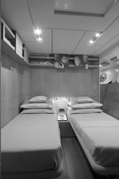 Italy, Fiumicino (Rome), luxury yacht (20 meters), guests bedroom