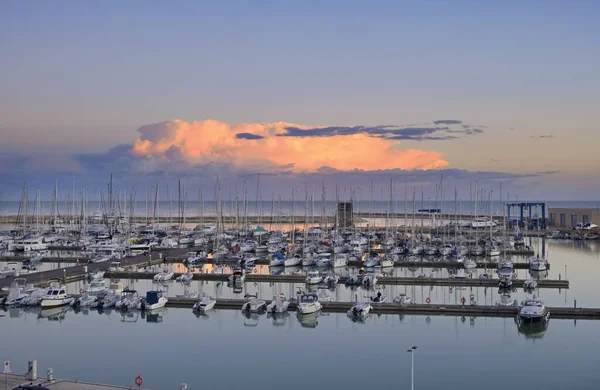 Italië Sicilië Middellandse Zee Marina Ragusa Provincie Ragusa Motorboten Luxe — Stockfoto