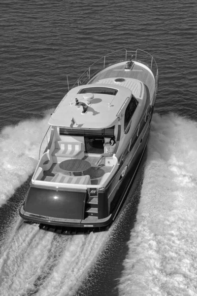 Itálie Fiumicino Řím Březen 2007 Newport Abati Yachts Luxusní Jachta — Stock fotografie