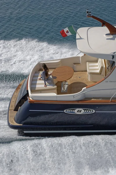 意大利 Fiumicino 2007年3月12日 New Port Abati Yachts Luxury Yacht Aerial — 图库照片