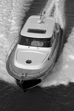 İtalya, Fiumicino (Roma), 12 Mart 2007, Newport 46 ABATI YACHTS lüks yat, hava manzaralı - EDITORIAL