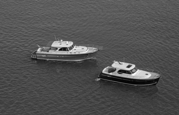 意大利 Fiumicino 2007年3月12日 新港46号和波特兰55号Abati Yachts豪华游艇 Editorial — 图库照片