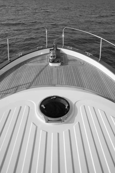 Italy Tuscany Viareggio Newport Abati Yachts Luxury Yacht View Bow — Stock Photo, Image