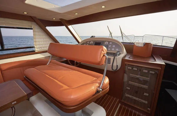 Italien Toscana Viareggio Mars 2007 Newport Abati Yachts Lyxyacht Dinette — Stockfoto