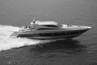 İtalya, Fiumicino (Roma), 3 Mayıs 2005, ALFAMARINE 78 lüks yatta, hava manzaralı - EDITORIAL