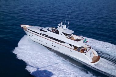 İtalya, Fiumicino (Roma), 13 Eylül 2005, MAIORA lüks yatında, hava manzaralı - EDITORIAL