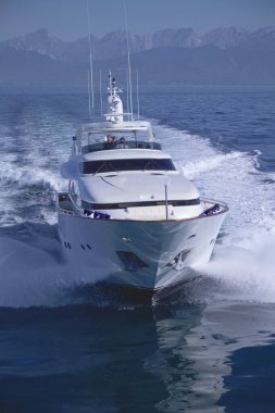 İtalya, Fiumicino (Roma), 13 Eylül 2005, MAIORA lüks yatında, hava manzaralı - EDITORIAL