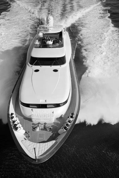 Italy Fiumicino Rome September 2005 People Maiora Luxury Yacht Aerial — Stock Photo, Image